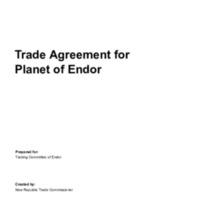 Trading Agreement between New Republic and Endor
